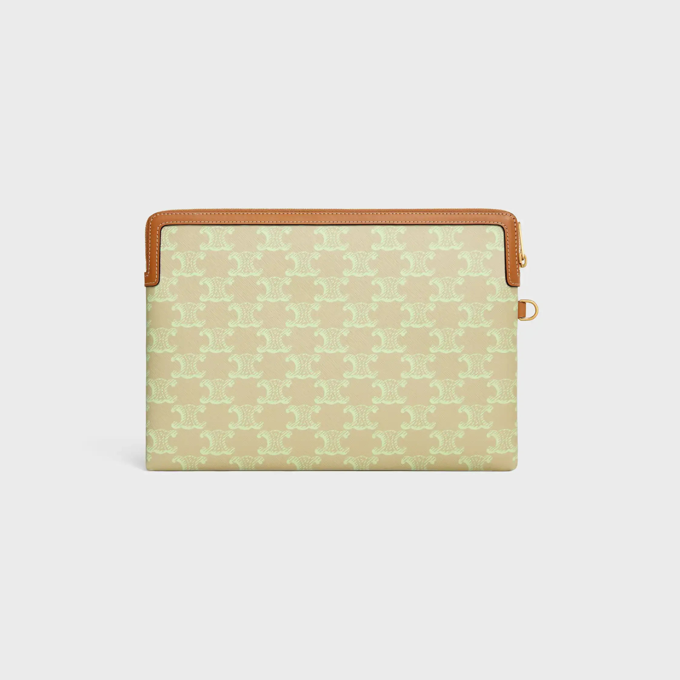 PEQUENO BOLSO COM ALÇA CUIR TRIOMPHE EM TOILE TRIOMPHE E VEAU