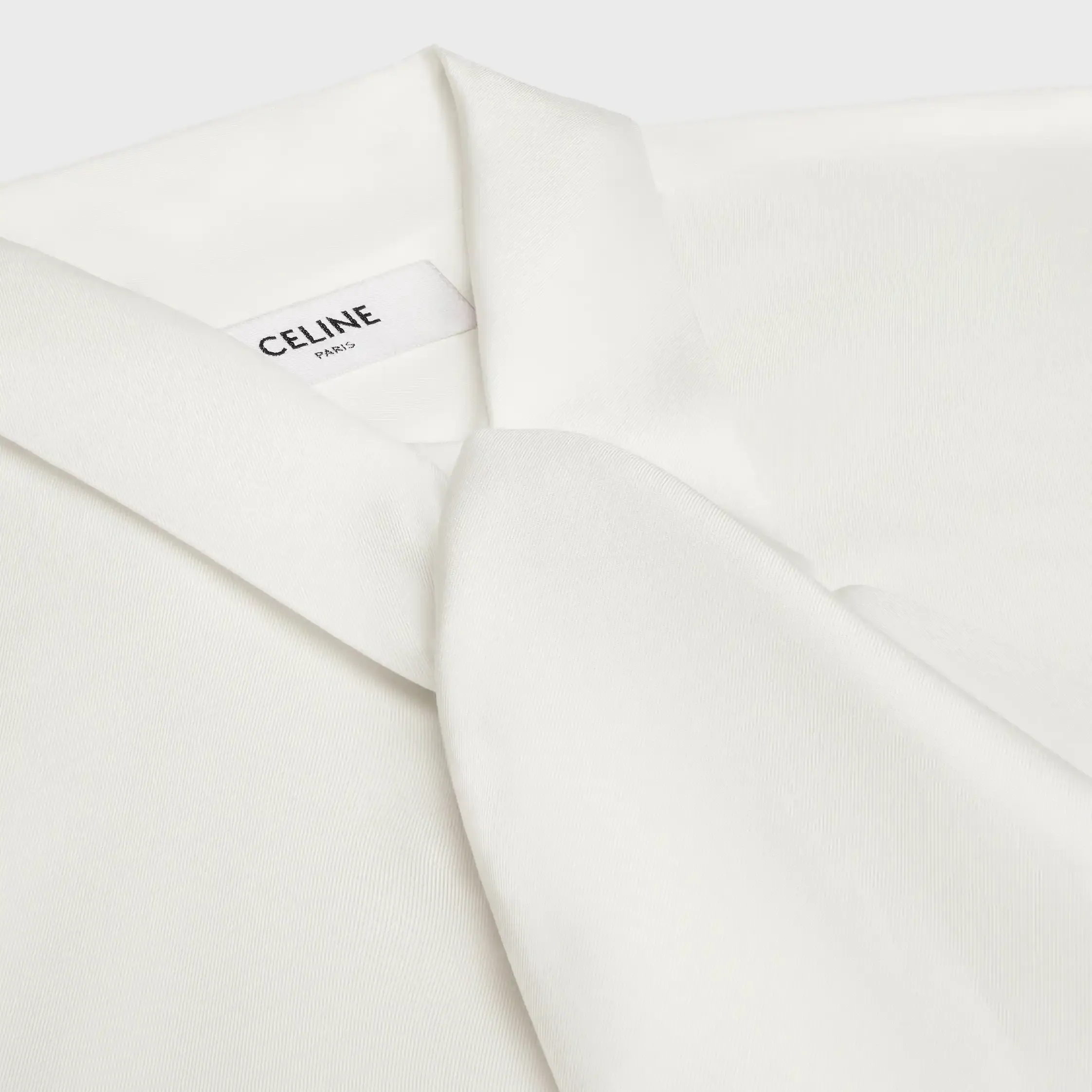 camisa lavalliere em seda twill