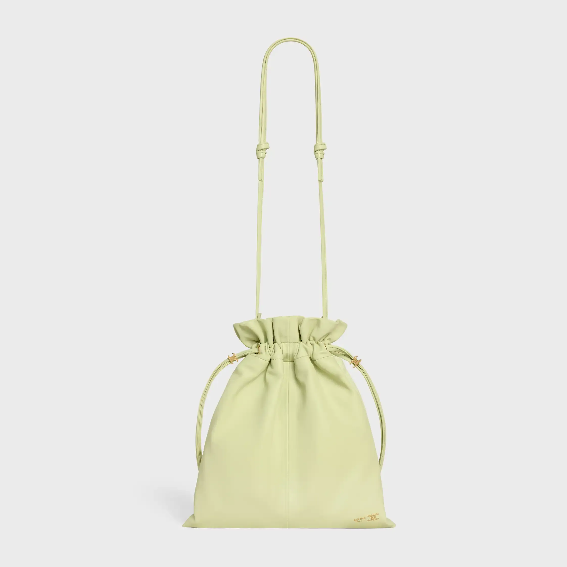 BOLSA PEQUENA COM CRISTAL EM PELE DE CORDEIRO