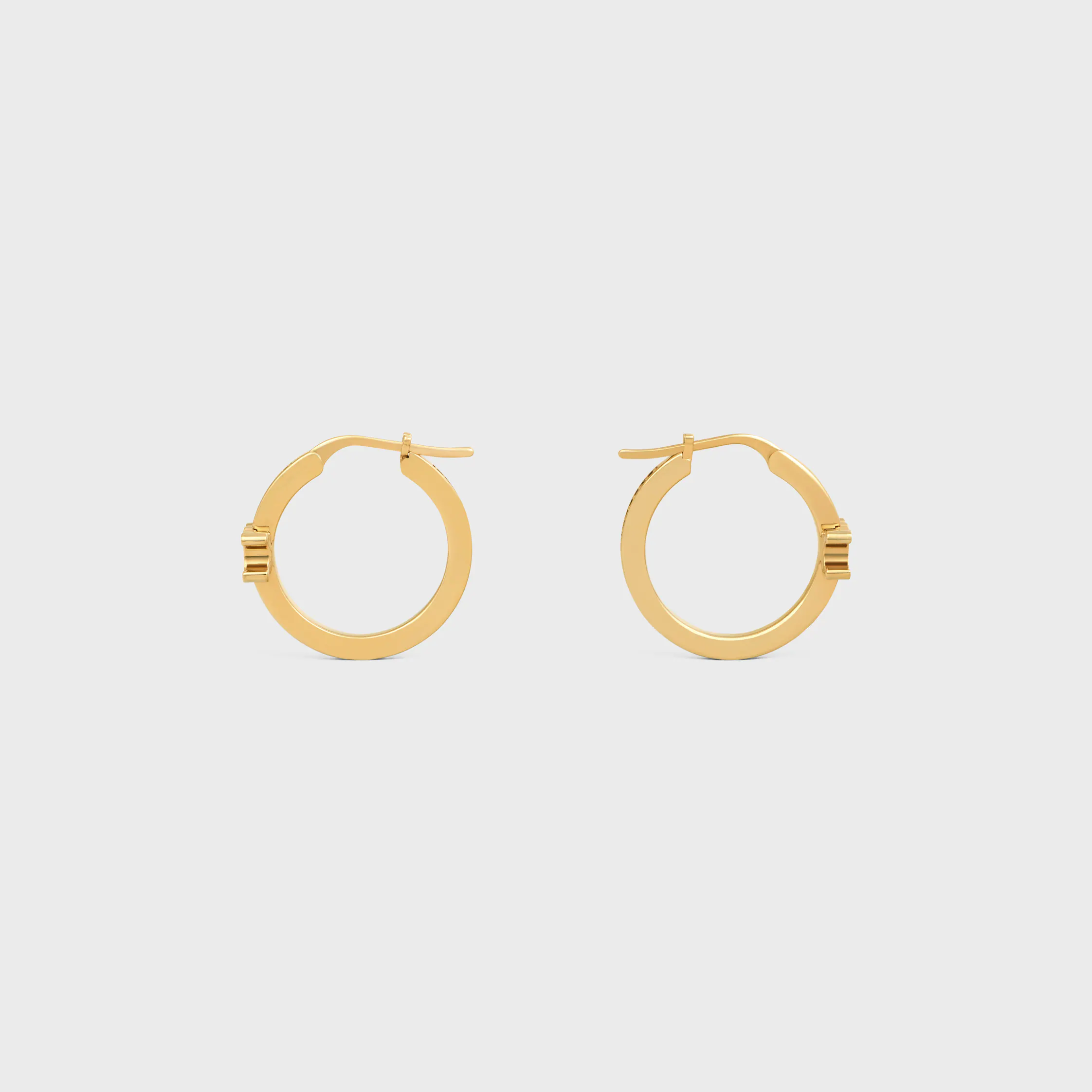 Brincos Triomphe Sparkle em Strass e Latão com Acabamento Dourado