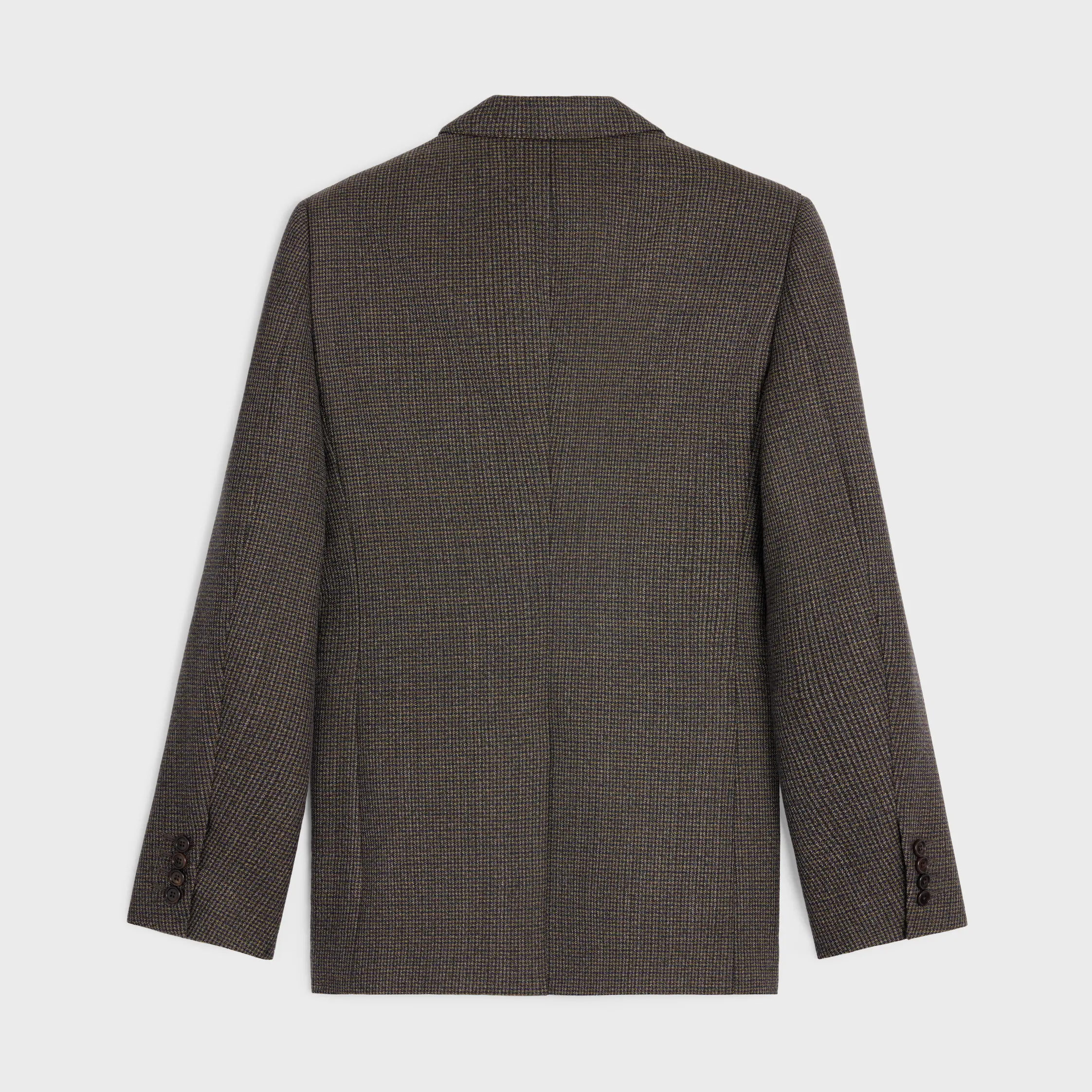jaqueta clássica EM MOLETOM MICRO HOUNDSTOOTH DE LÃ