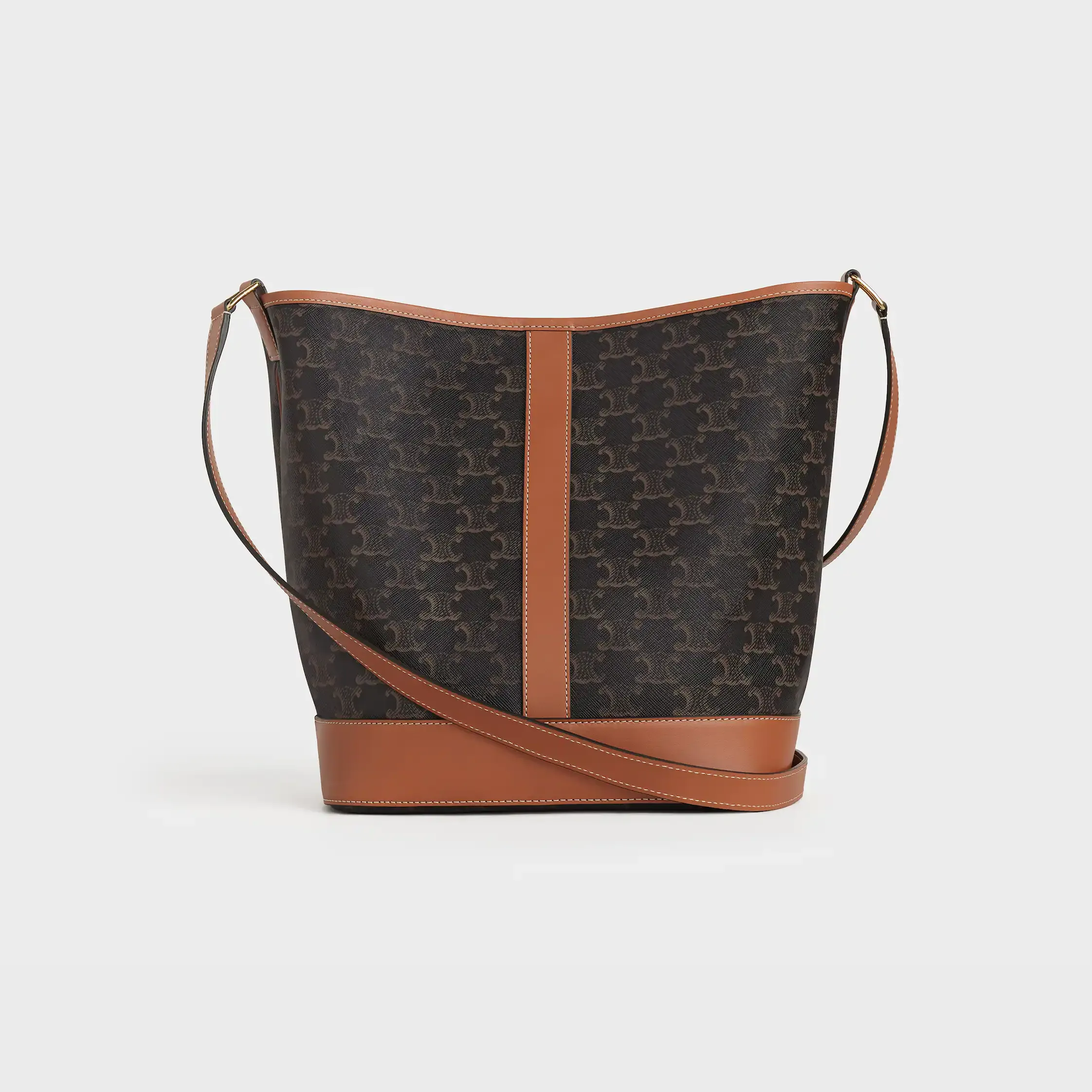 Bolsa Média IN Triomphe Canvas e couro de bezerro