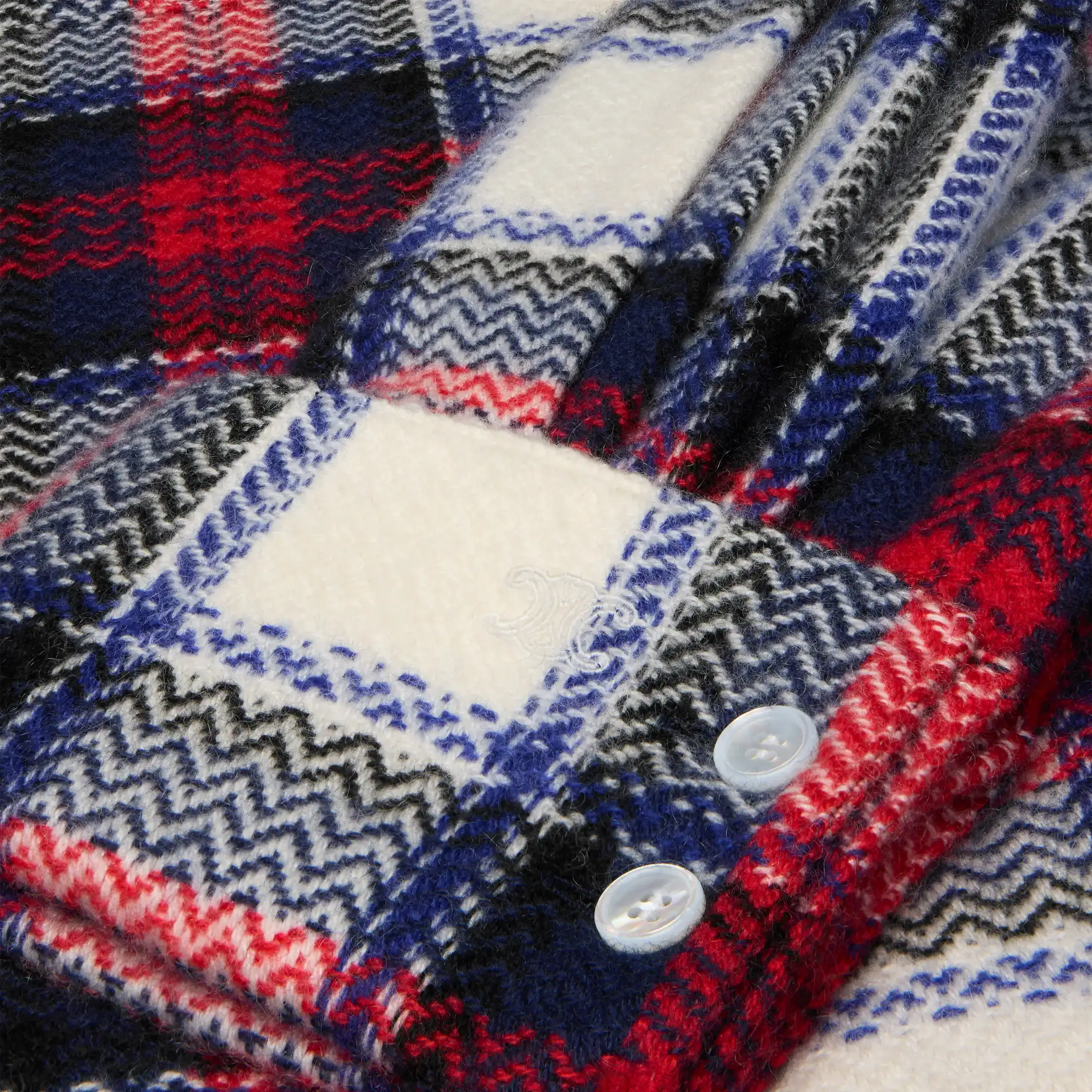 camisa em cashmere listrado