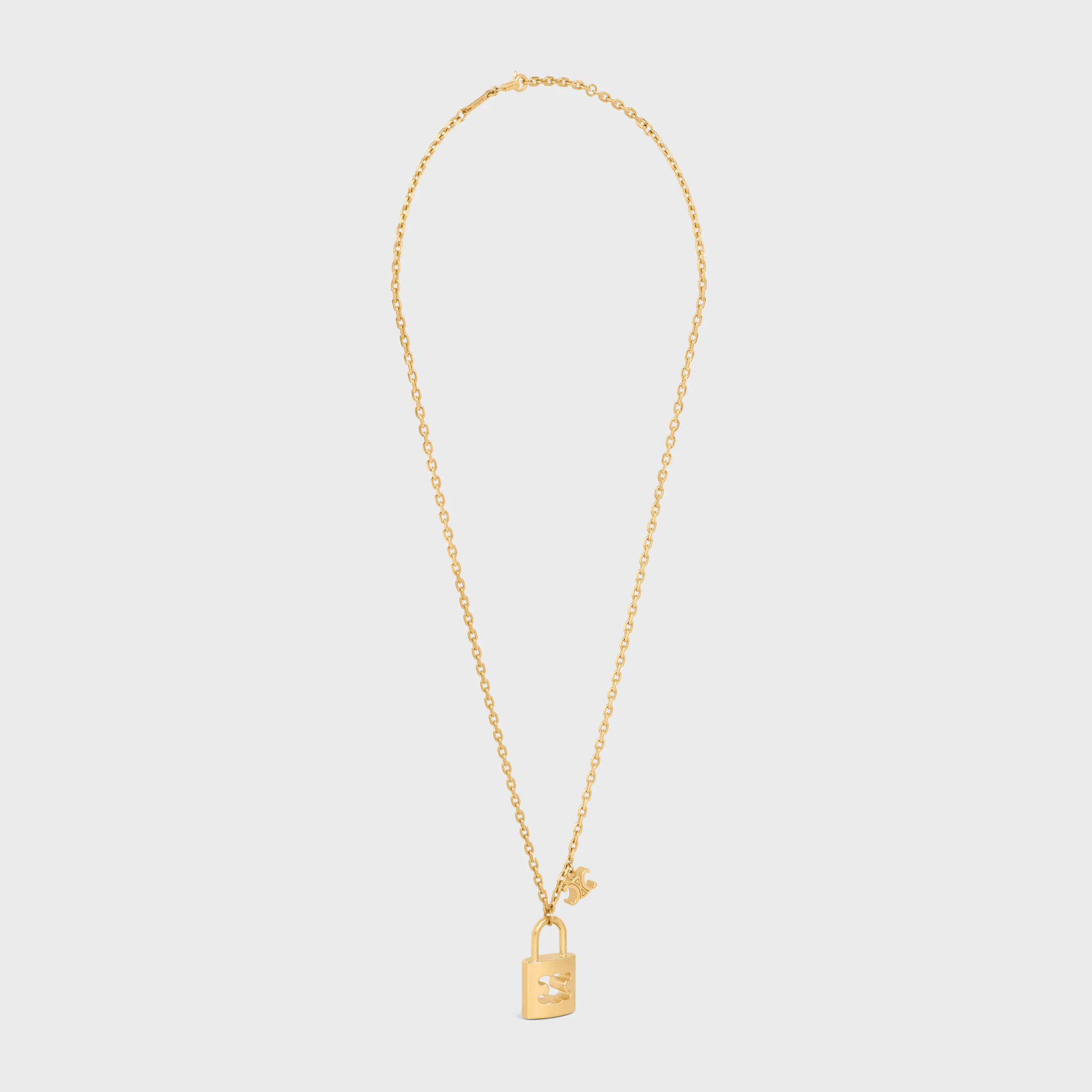 Colar Triomphe Grande em Latão com Acabamento Dourado