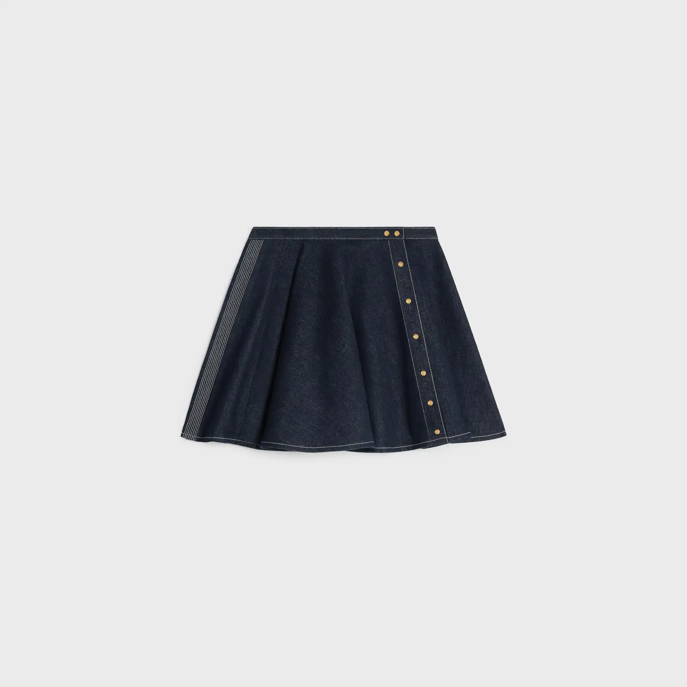 saia peplum em algodão leve DENIM