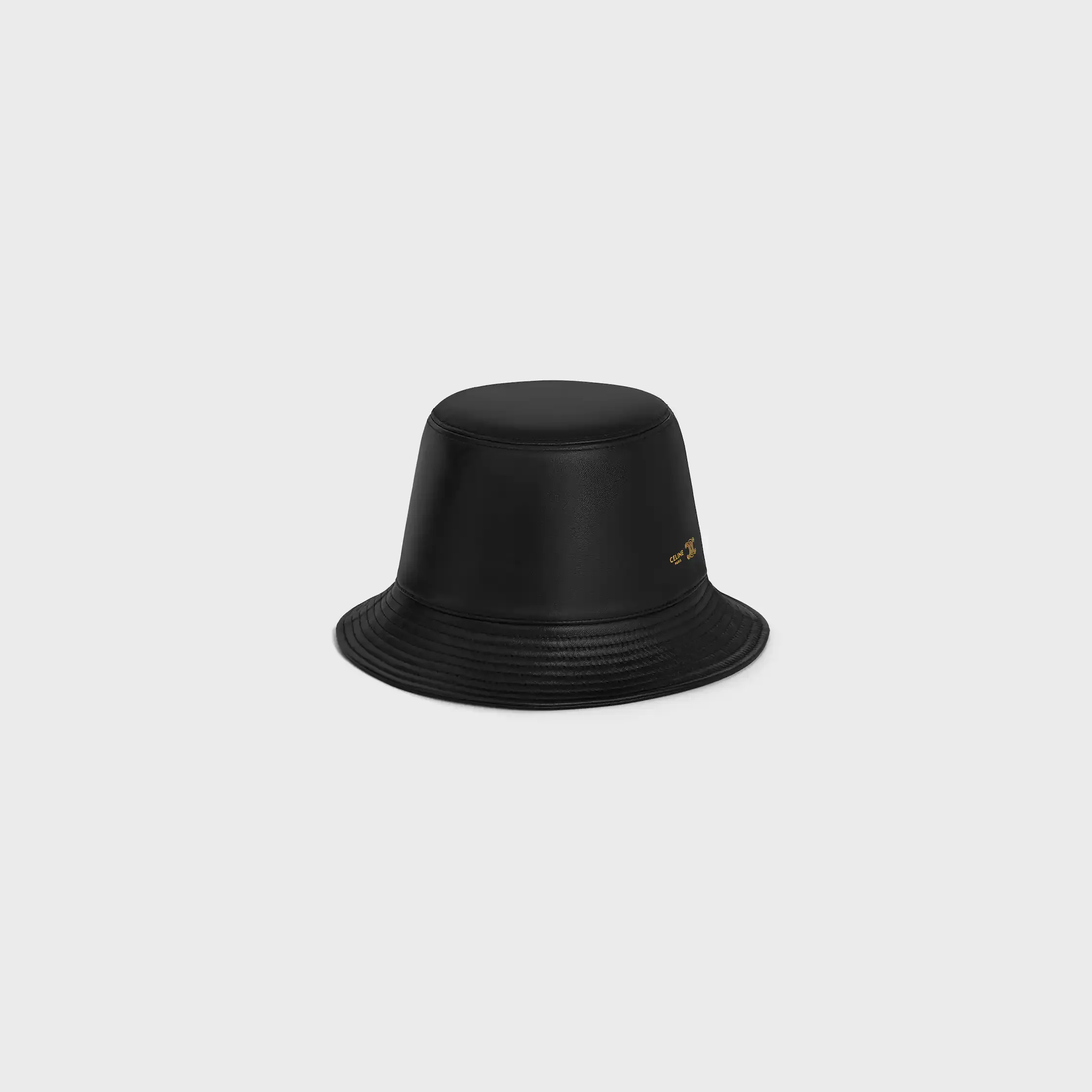 chapéu bucket IN em couro de cordeiro macio