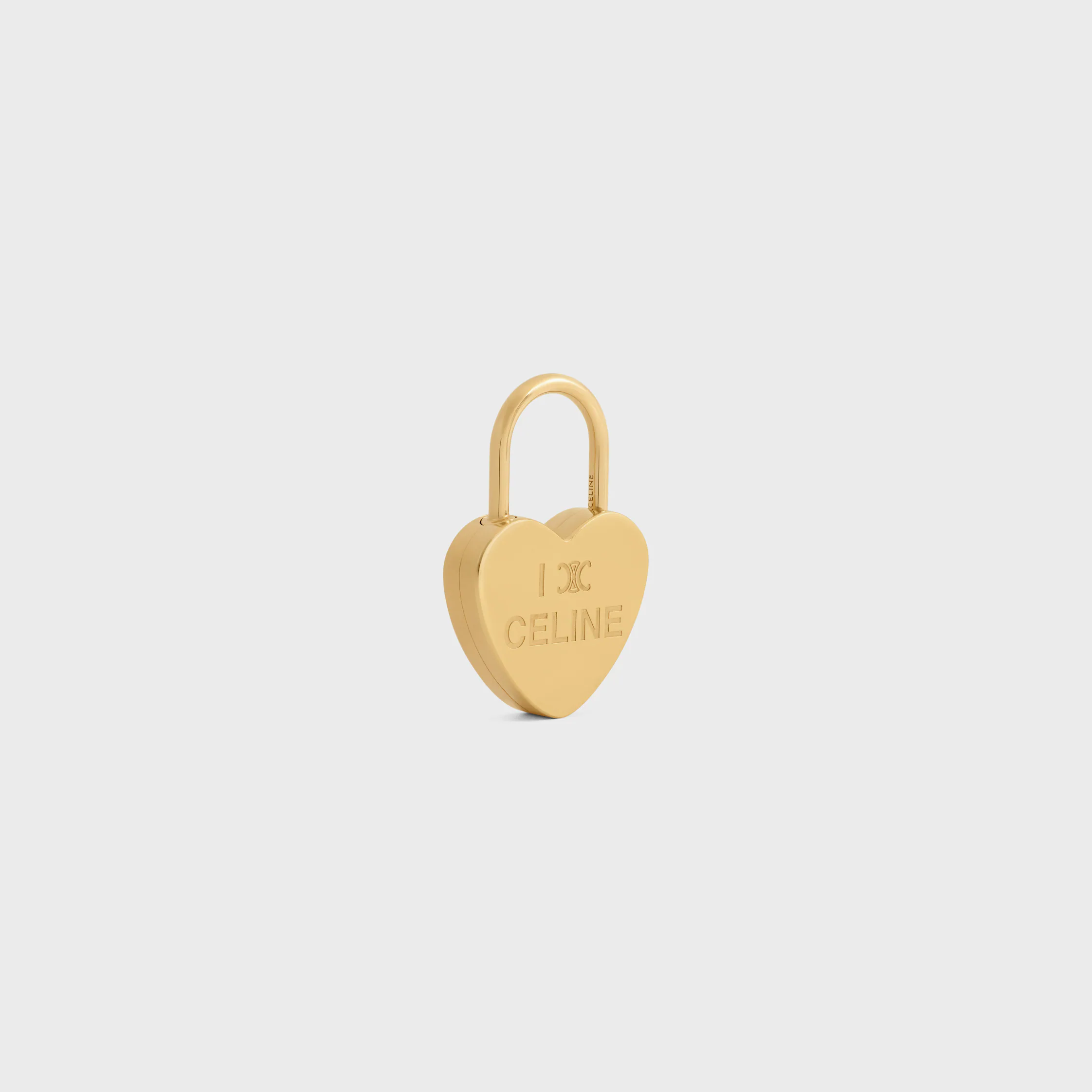 CHARM FECHADURA CORAÇÃO EM LATÃO COM ACABAMENTO DOURADO