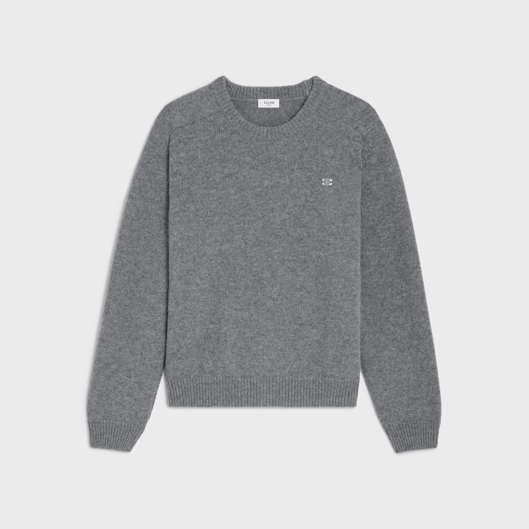 suéter com gola redonda triomphe em lã e cashmere