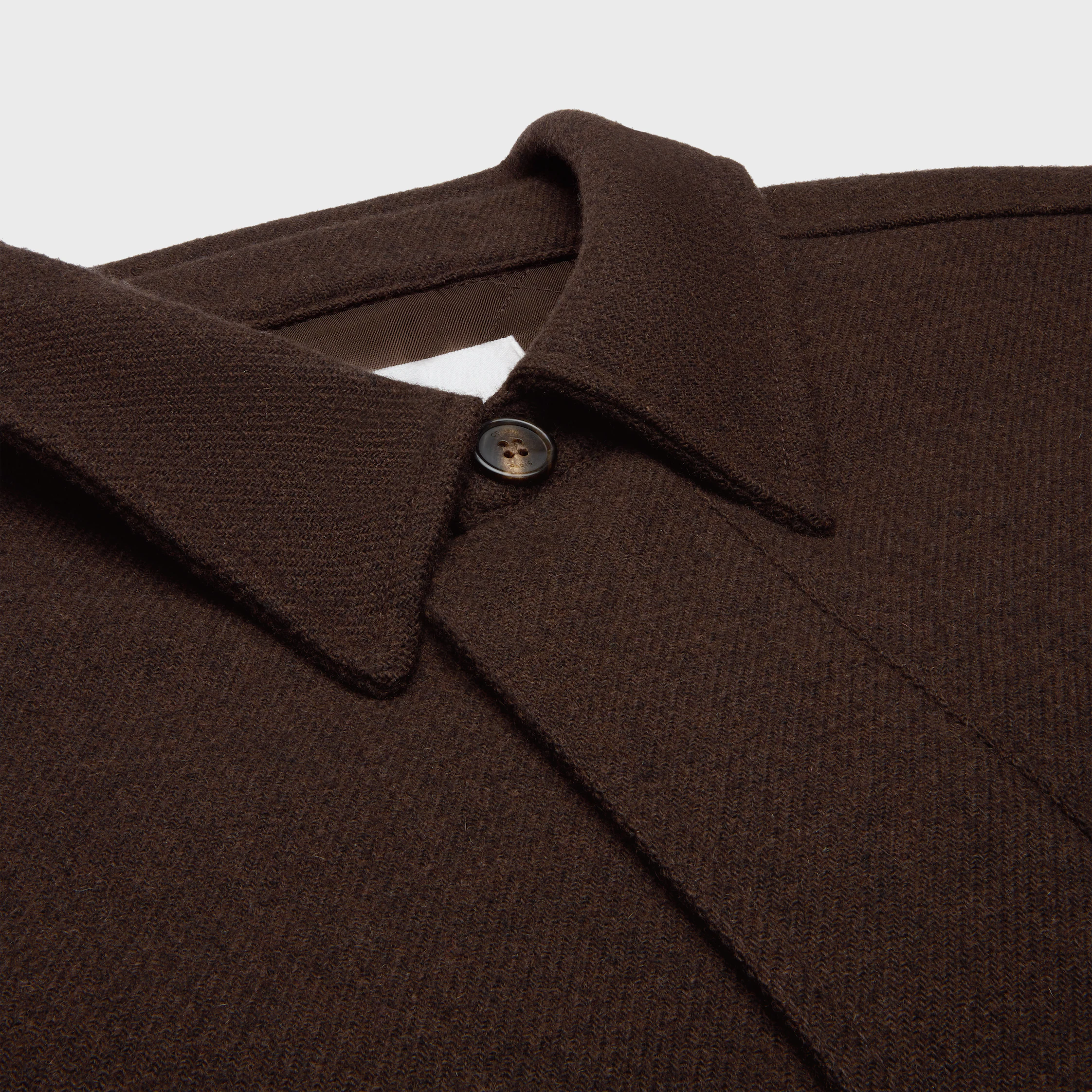 overshirt em flanela de lã