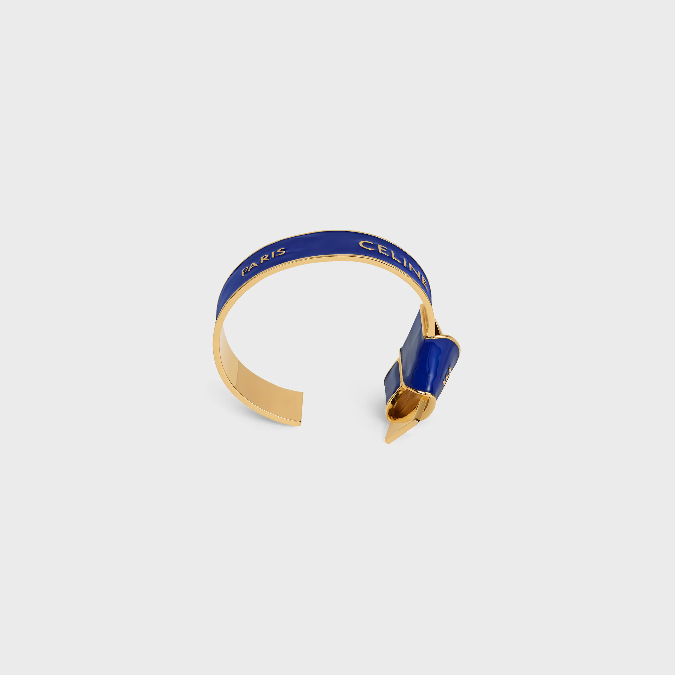 Pulseira com Nó de Cinta Celine em Esmalte e Latão com Acabamento Dourado
