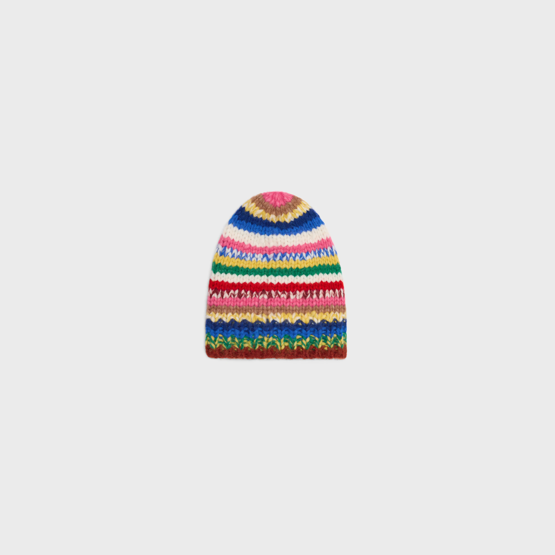 GORRO EM MOULINE DE ALPACA E LÃ