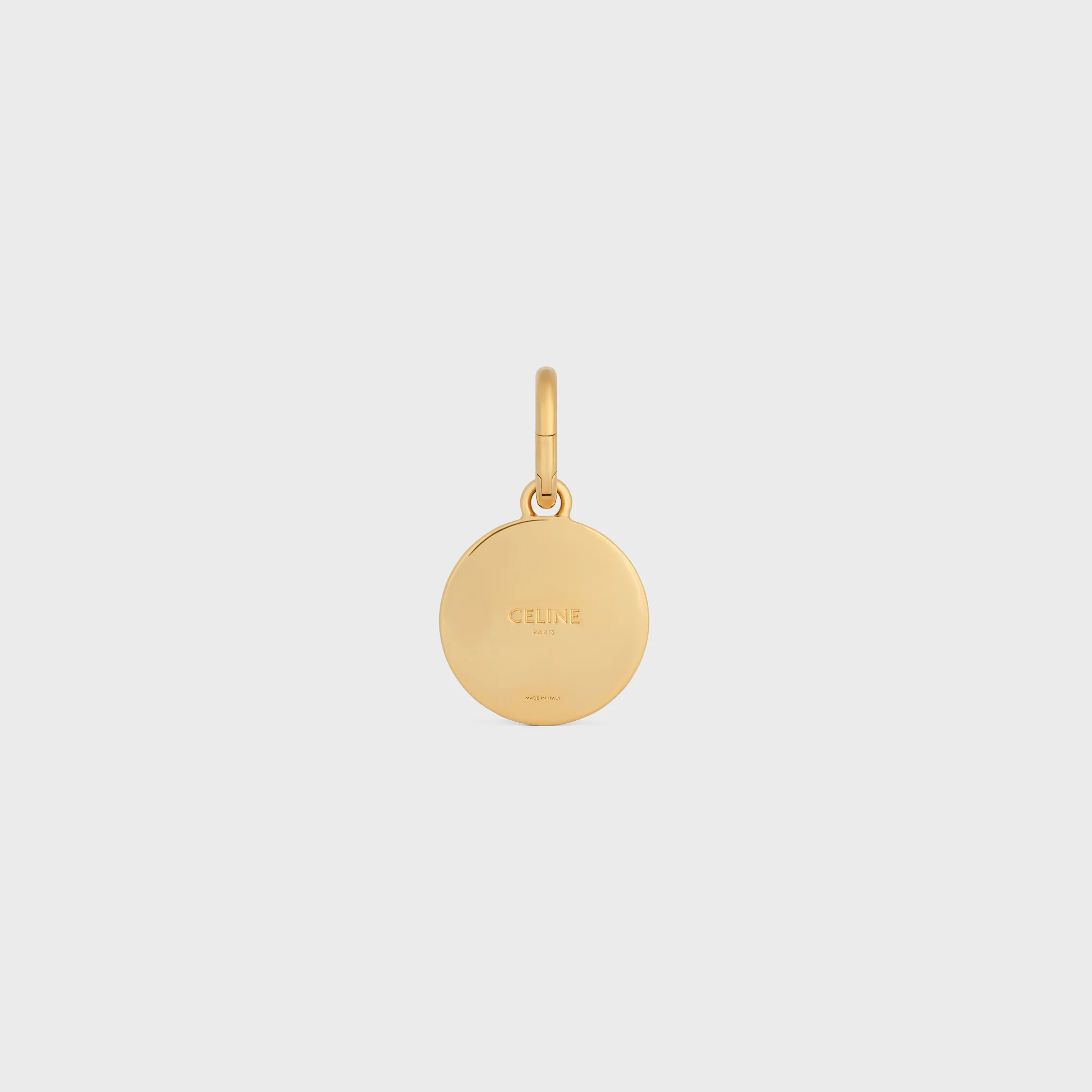CHARM MEDALHA SULKY EM ESMALTE E LATÃO COM ACABAMENTO DOURADO