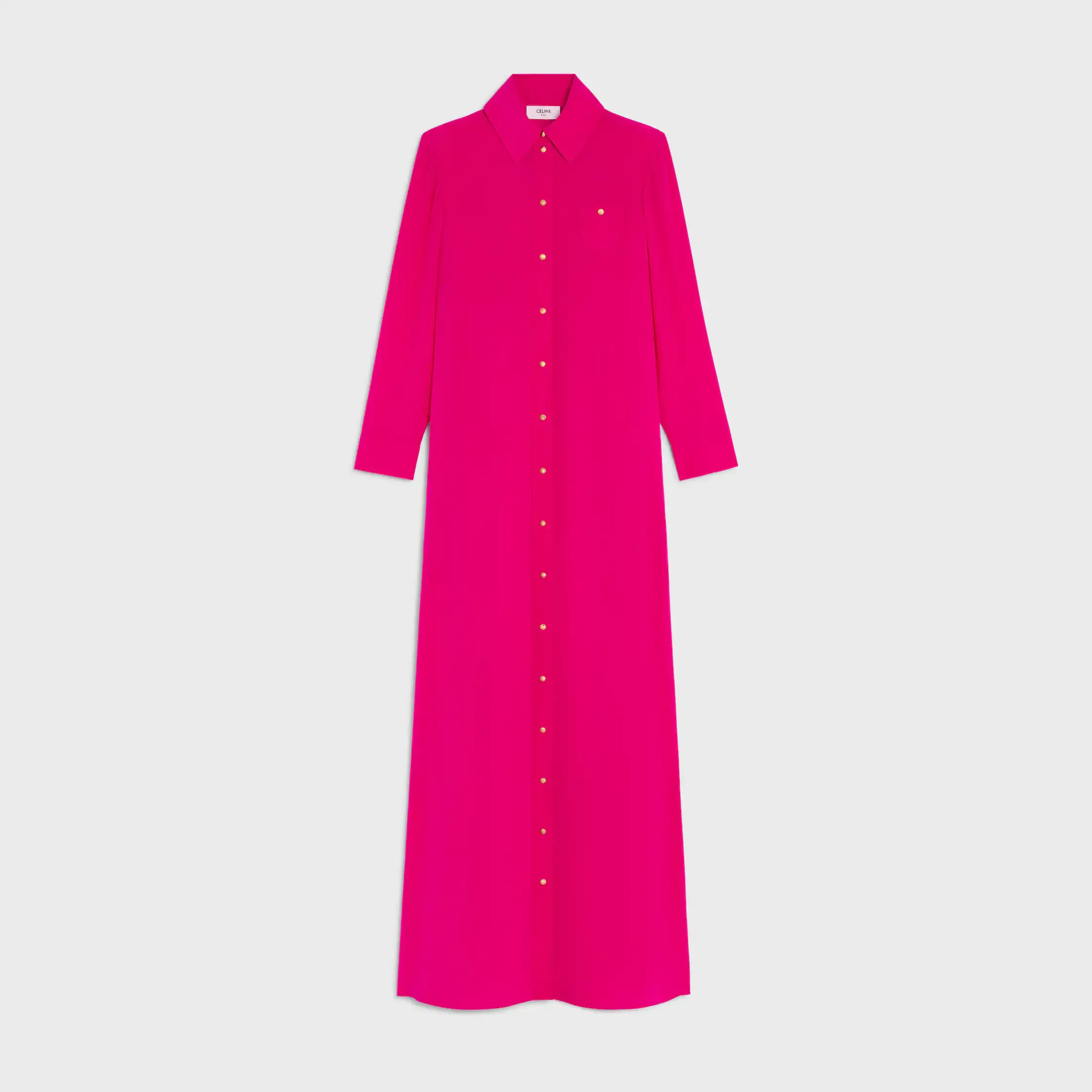 vestido em crepe de seda de acetato