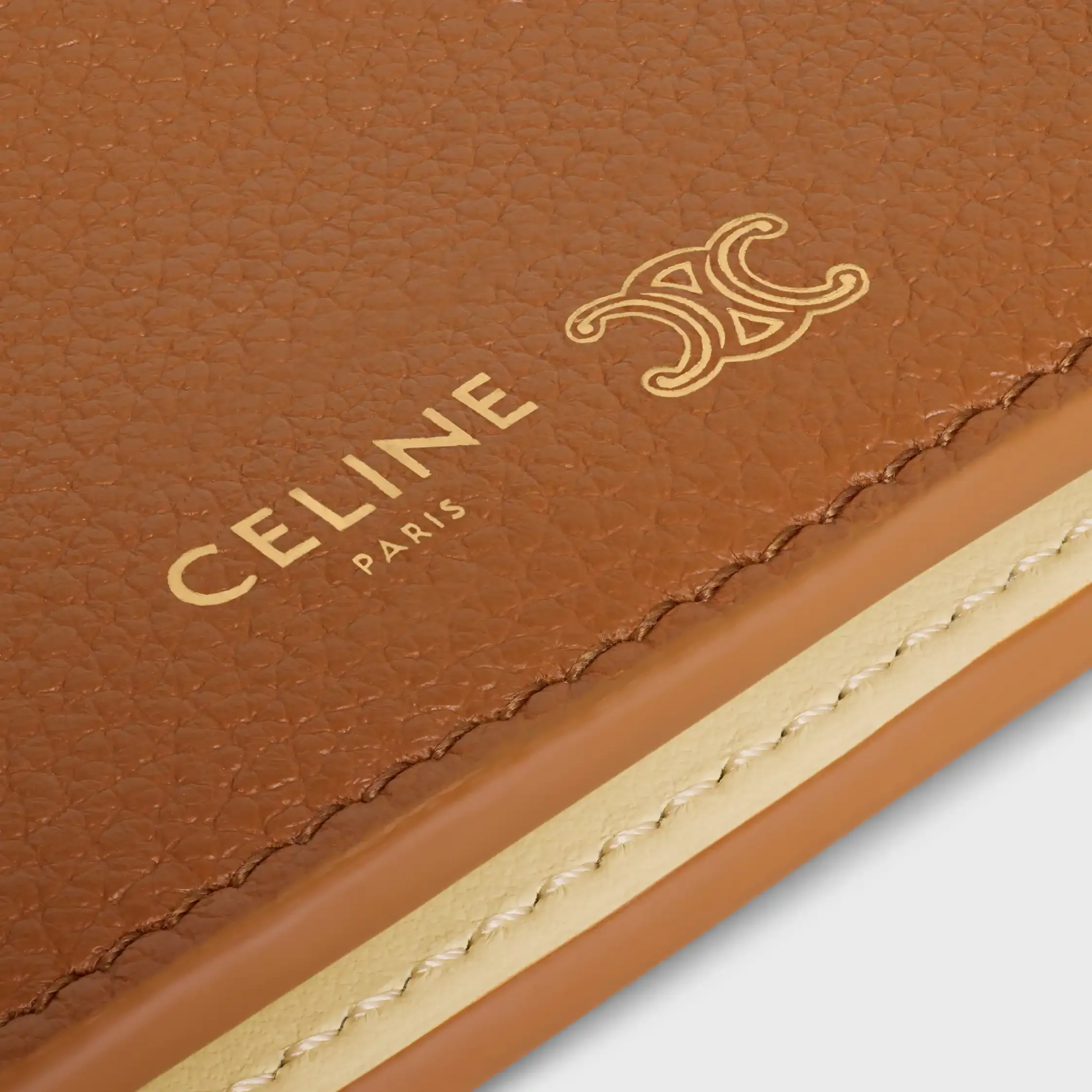 PORTA-CHAVES BI-FOLD TRIOMPHE ESTAMPADO EM COURO DE VACUO MACIO COM GRANULADO