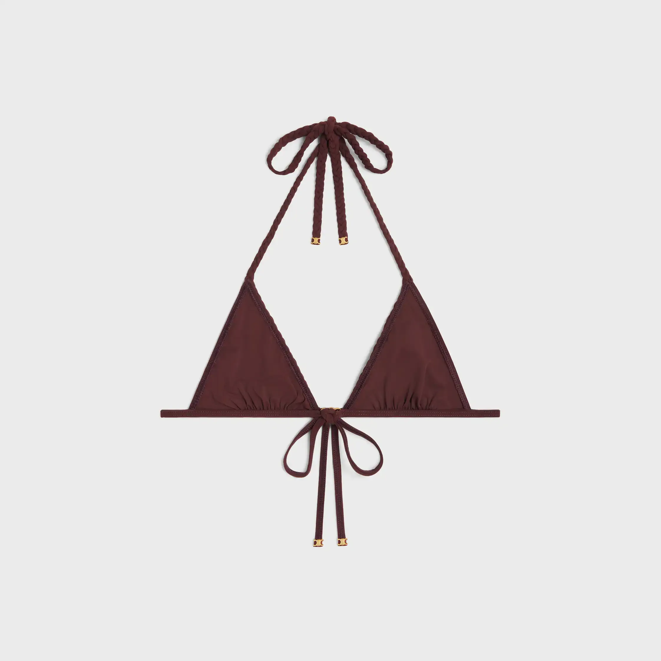 top triangular triomphe em malha fosca