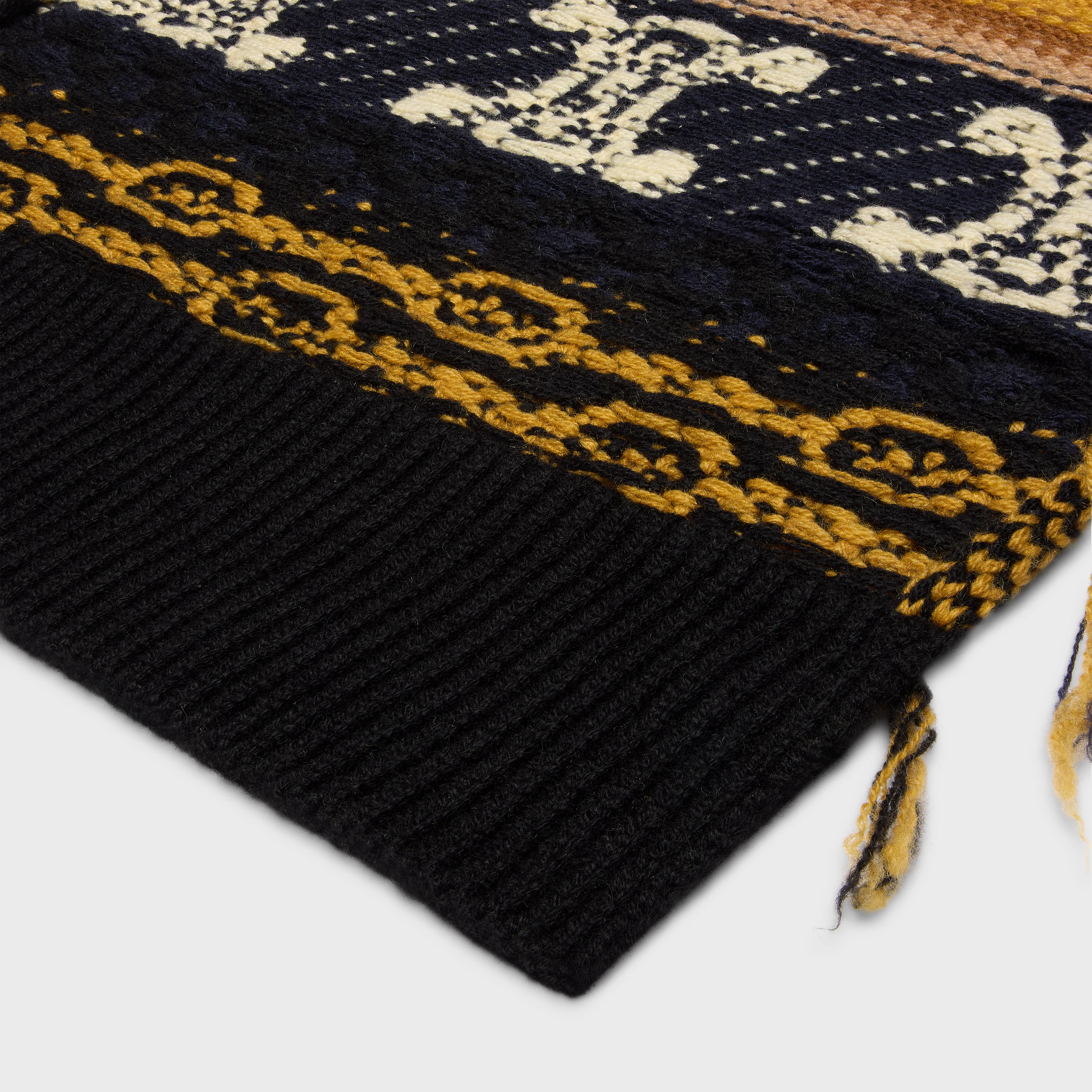 cachecol em cashmere jacquard
