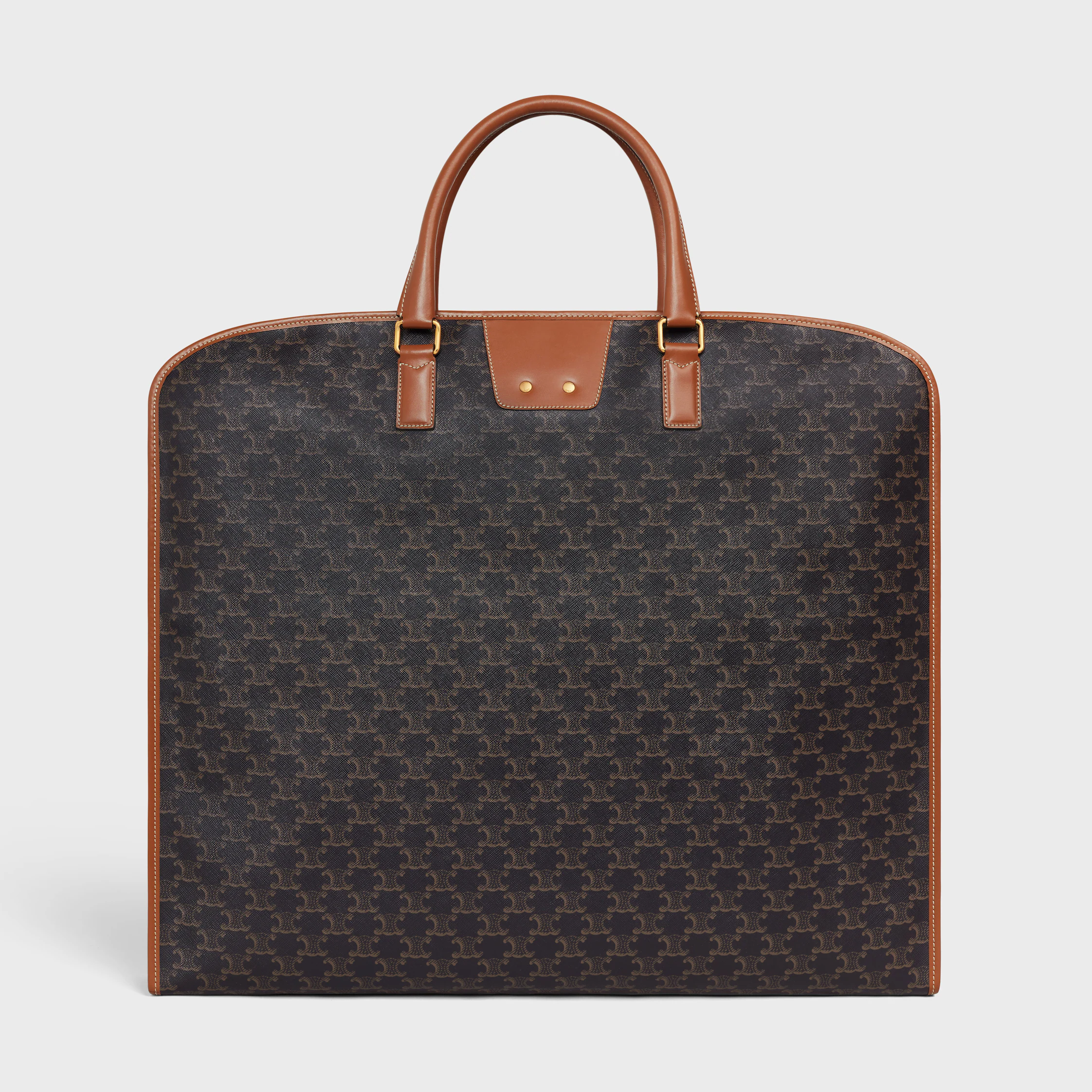 Bolsa para Roupas em Tecido Triomphe e Couro de Vitela