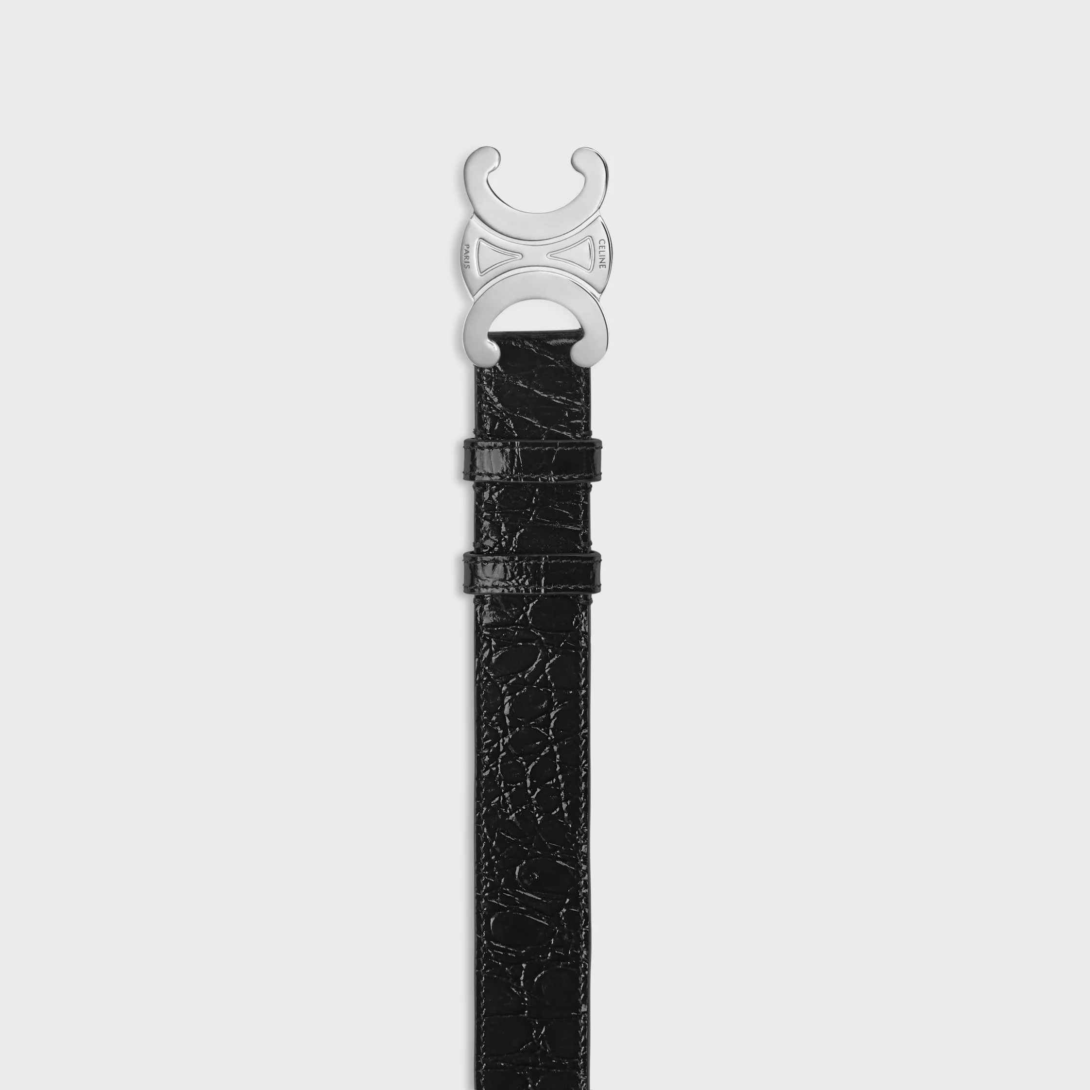 Cinto Triomphe 30 MM em Couro de Novilho com Estampa de Crocodilo