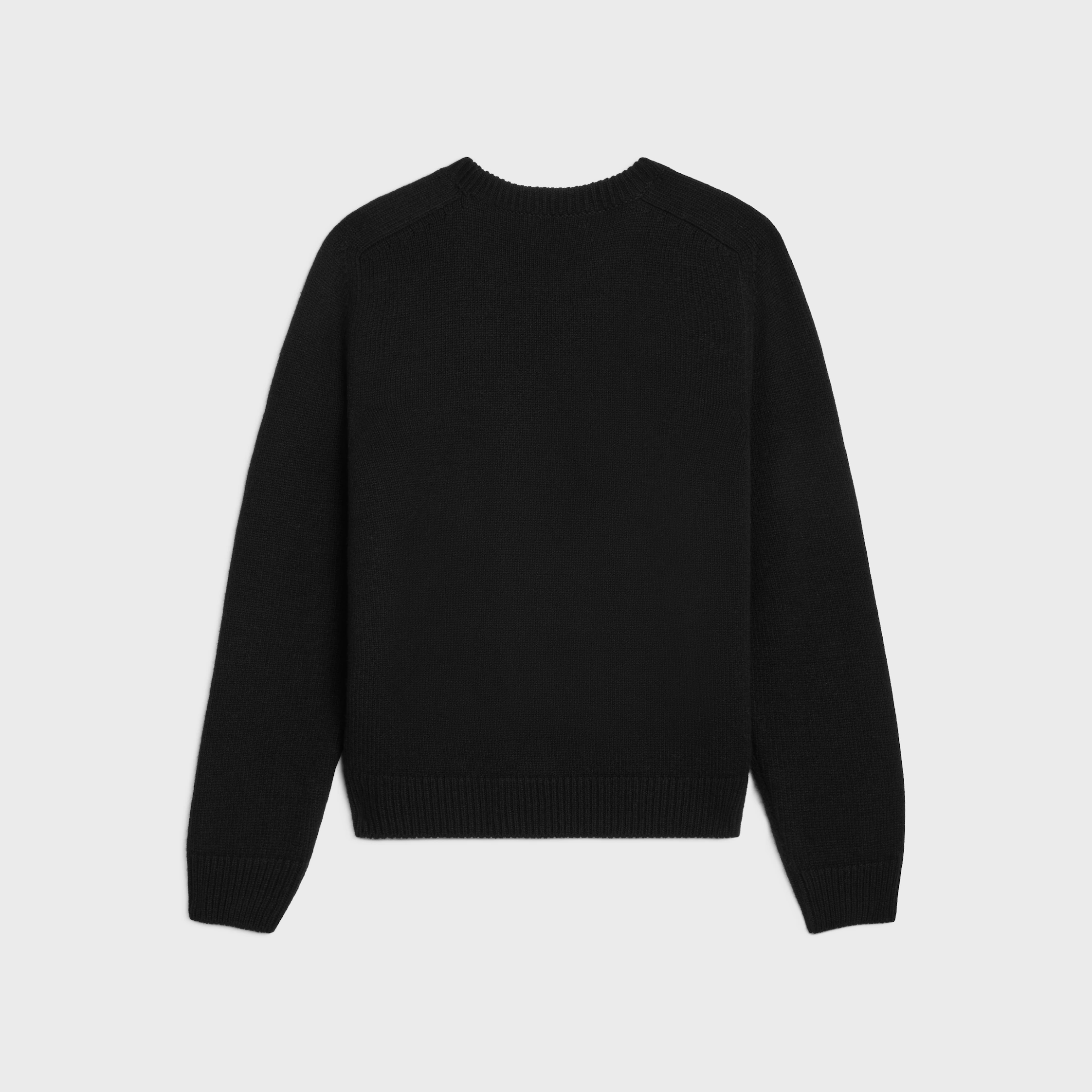 sweater com gola redonda em lã e cashmere