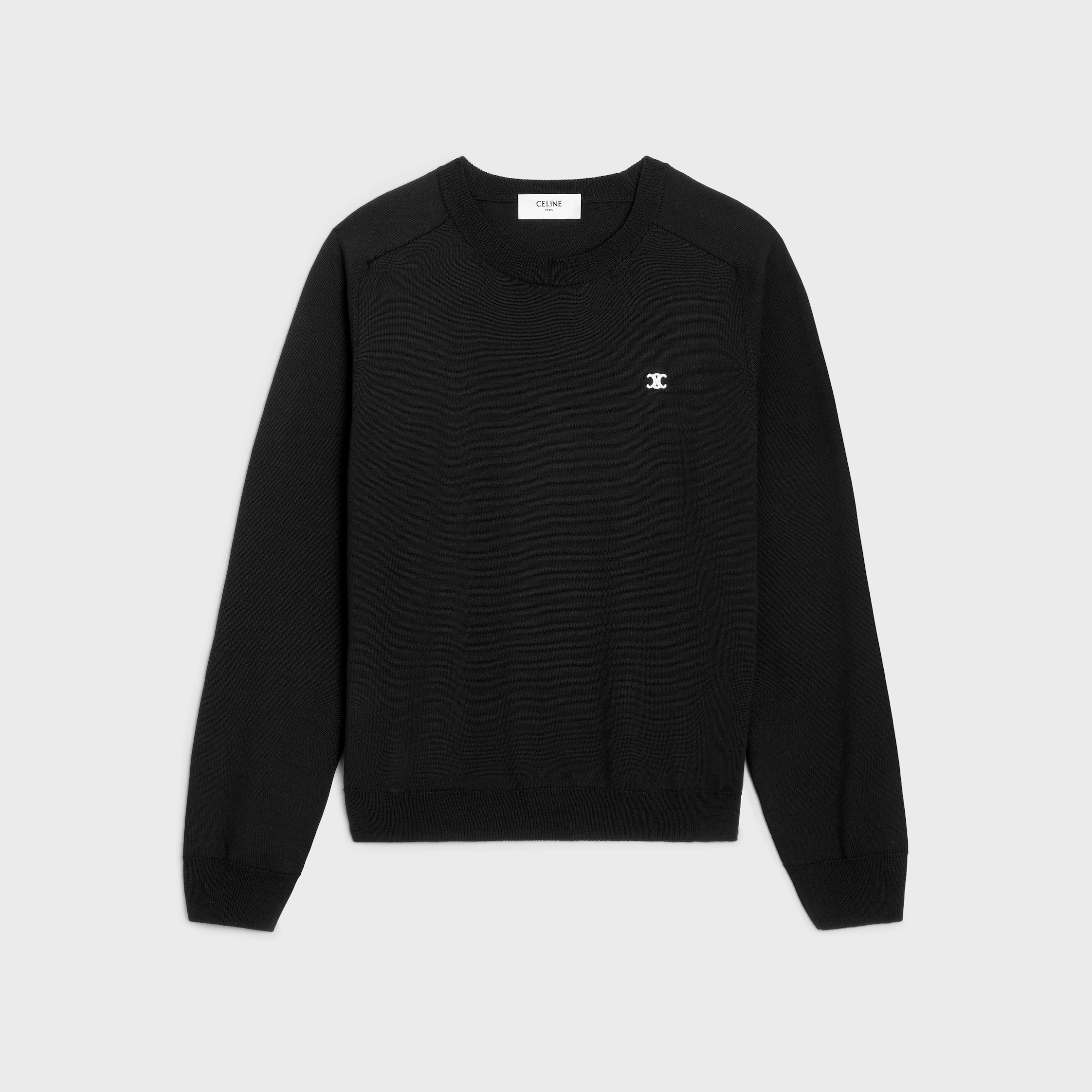 sweater com gola redonda triomphe em lã