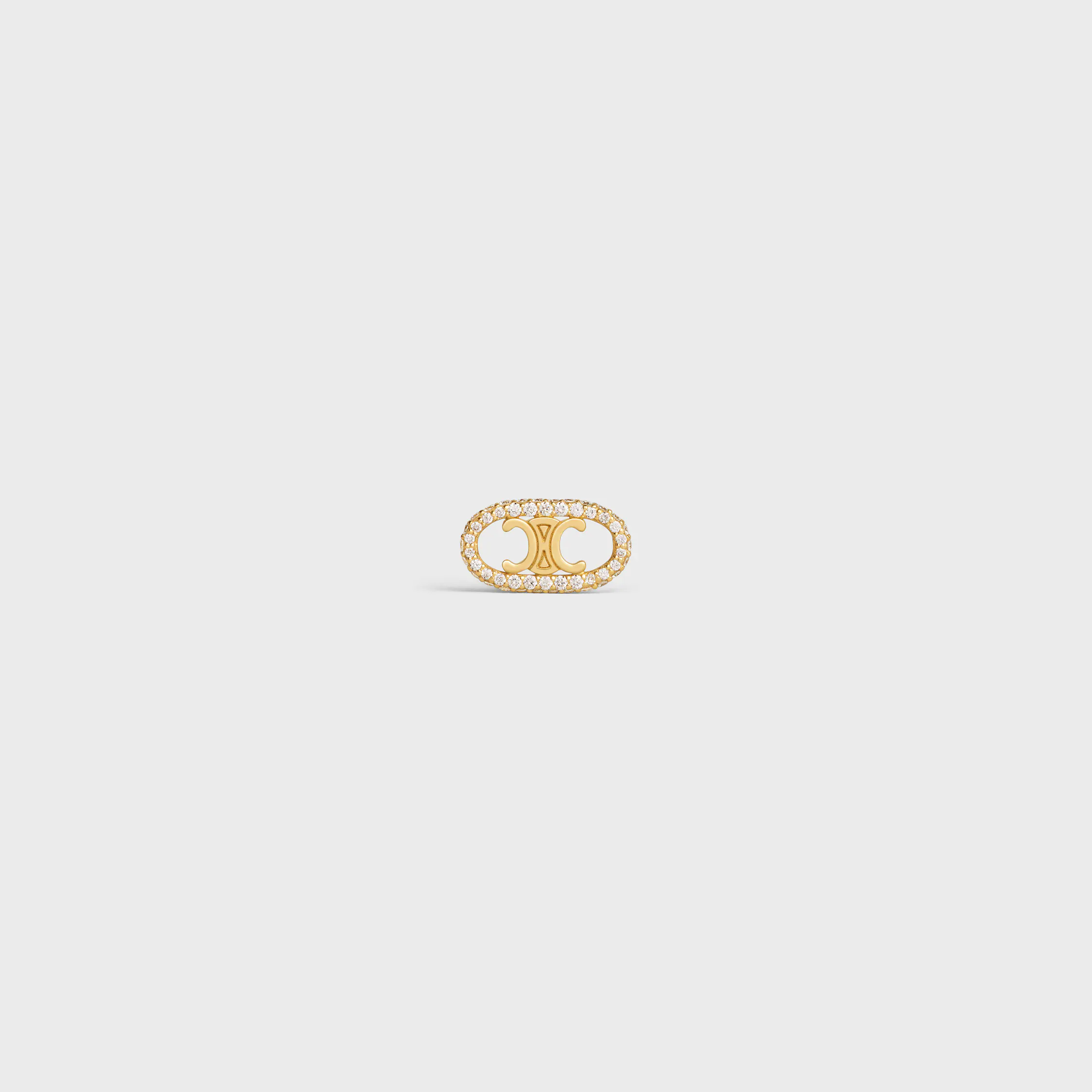 Maillon Triomphe Stud em Ouro Amarelo e Diamantes