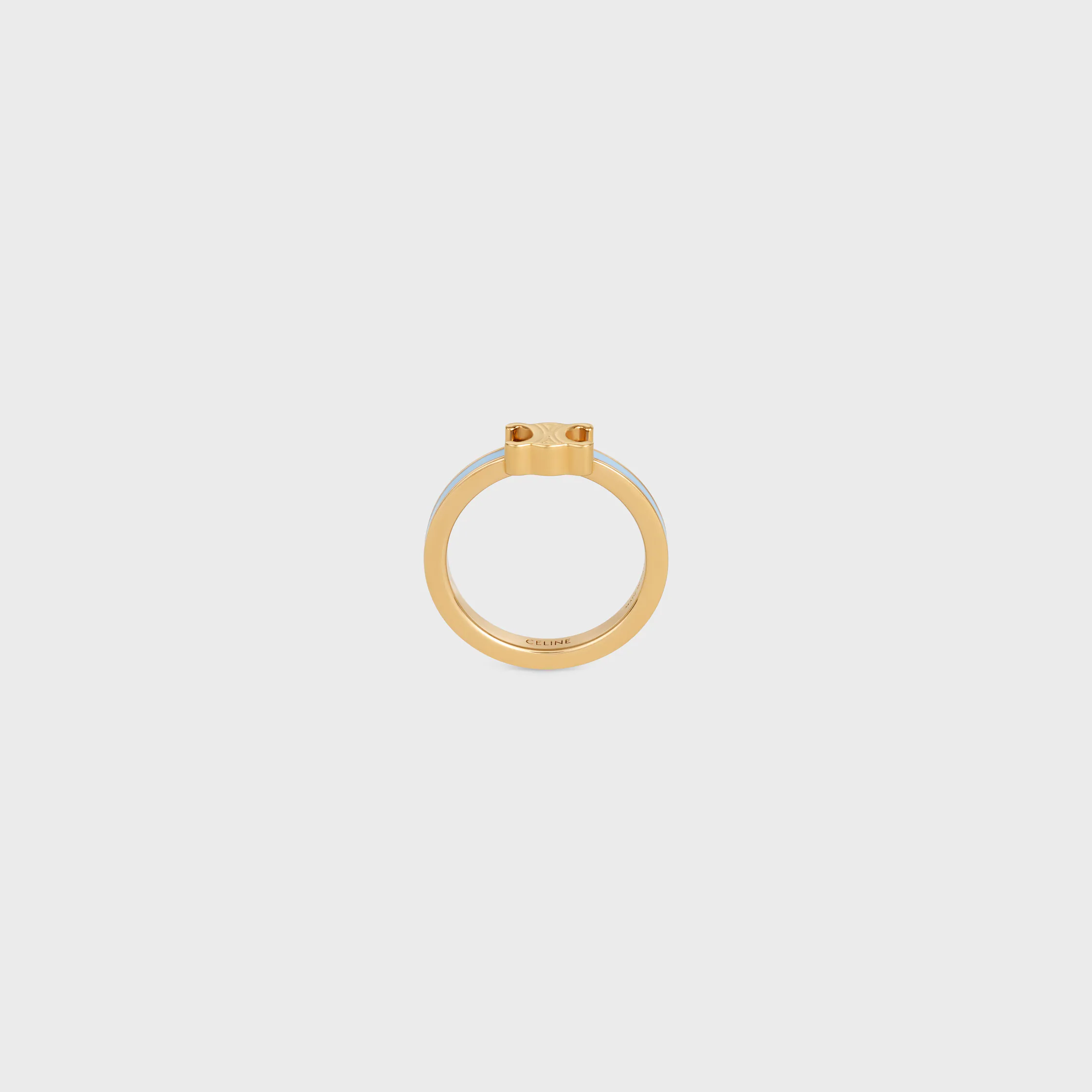 Anel Triomphe em Esmalte e Latão com Acabamento Dourado